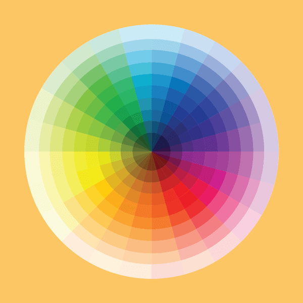 RGB color wheel for picking a website’s accessible color palette