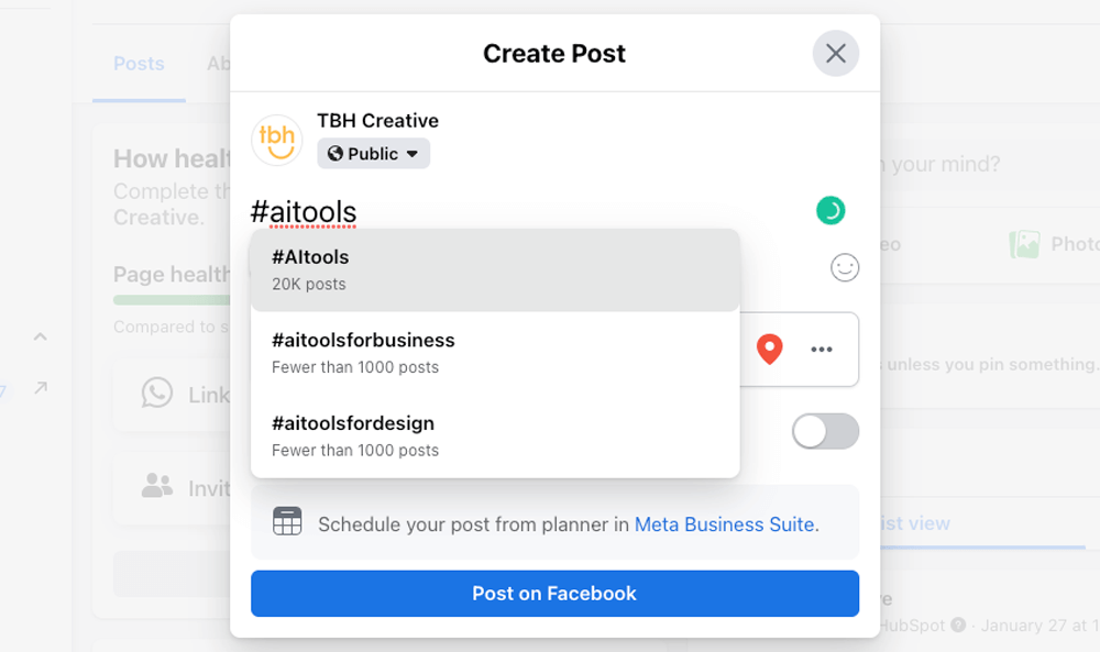 Facebook’s AI tool for marketing can help you find hashtags for social media posts