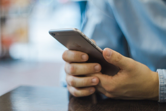 Man checking email