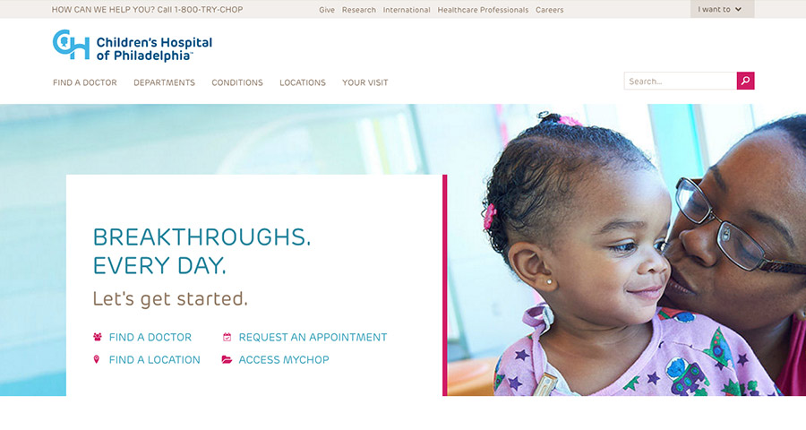Children's Hospital of Philadelphia website