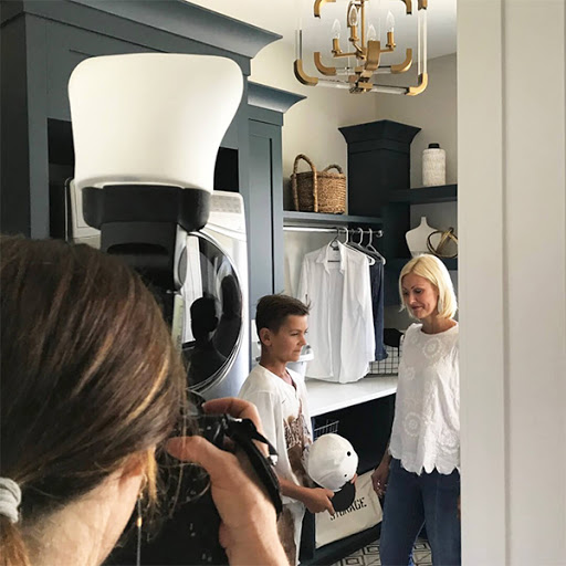 behind the scenes at classic cleaners company photoshoot