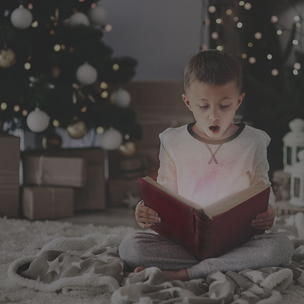 Child reading a storybook