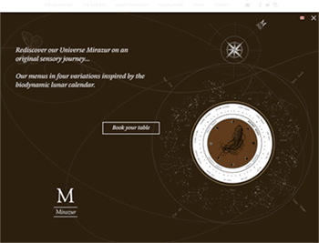 Miramar’s dark brown background website homepage design
