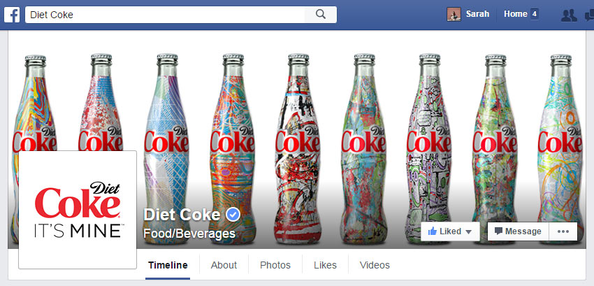 Diet Coke Facebook Cover Photo