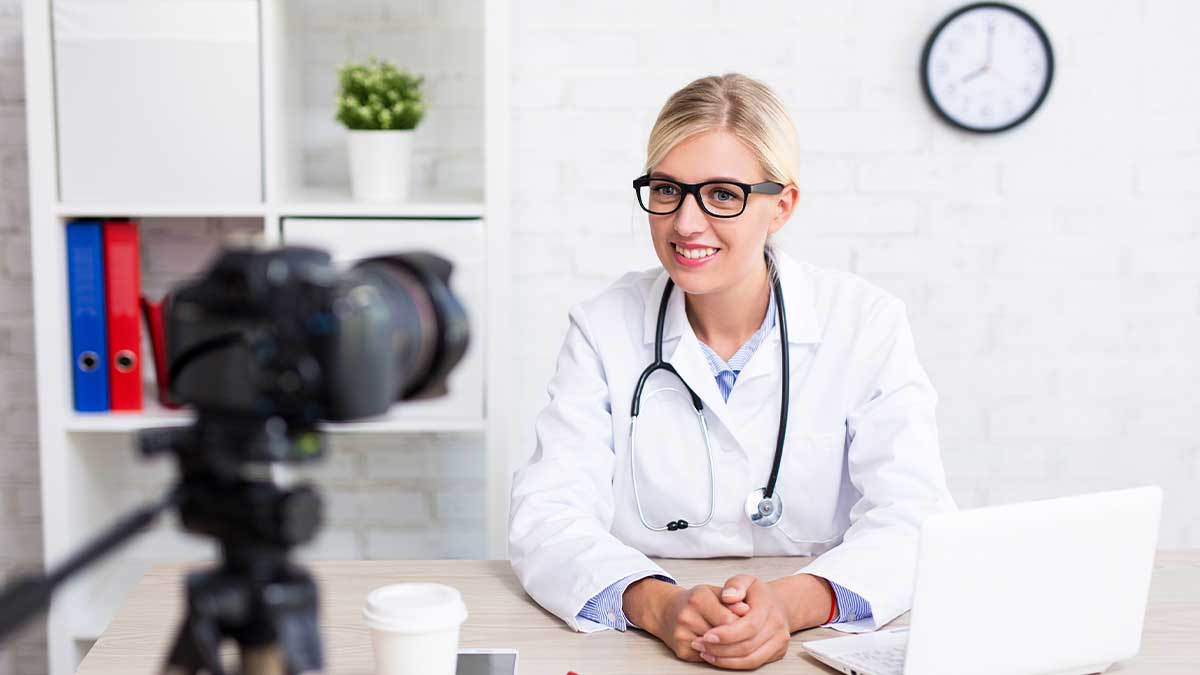 doctor creating online video content