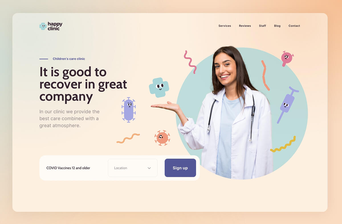 Pawel Stepanow's healthcare website design