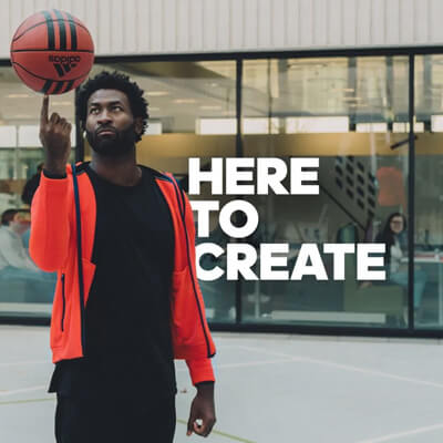 photo from the #HereToCreate marketing campaign
