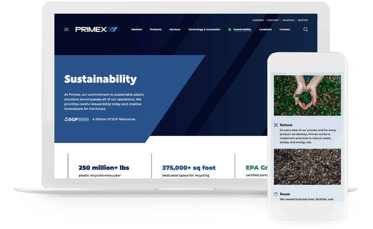 Primex improved its digital customer experience with its B2B web design project