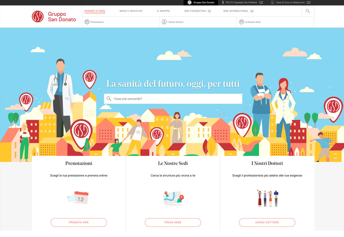 Gruppo San Donato's healthcare website