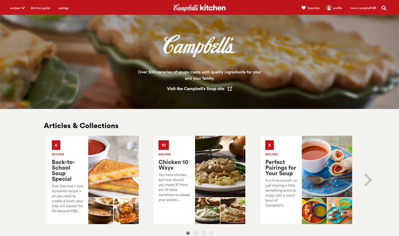 Inbound marketing example - Campbell's Soup