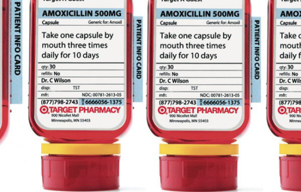 examples of Target's ClearRX prescription bottles