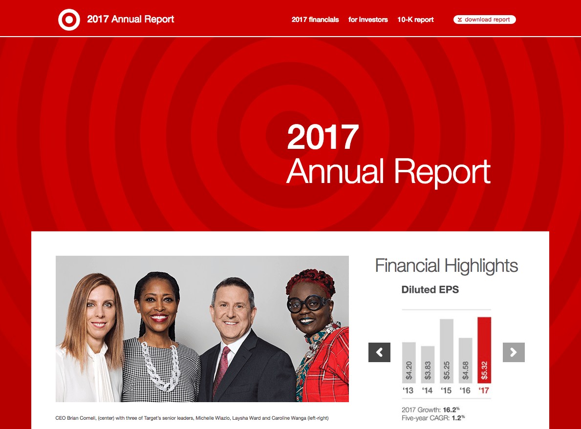Target's 2017 annual report