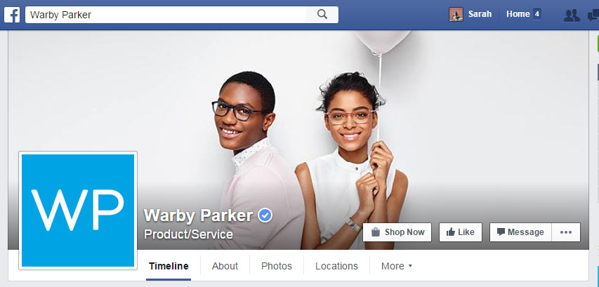 Warby Parker Facebook Cover Photo