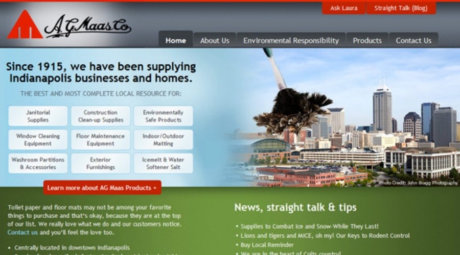 2006 homepage design example: AG Maas website