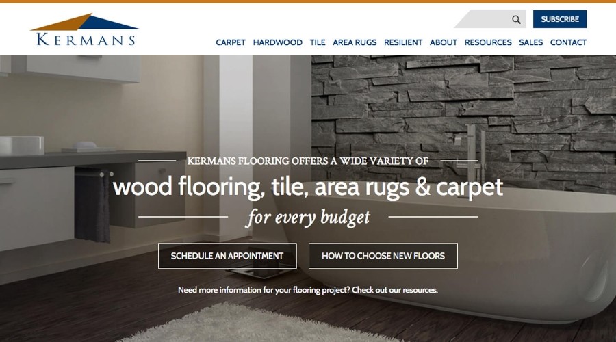 Kermans Flooring homepage in 2009