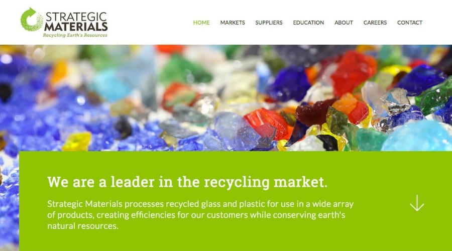 Strategic Materials homepage in 2013
