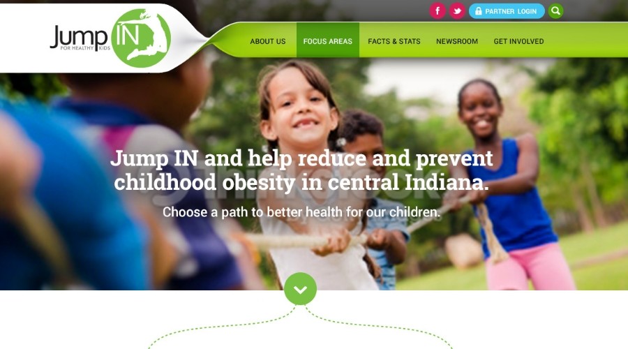 Jump IN for Healthy Kids homepage in 20124