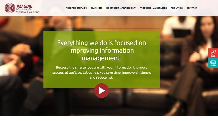 Imaging Office Systems homepage in 2016