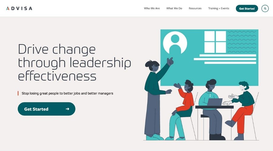 ADVISA homepage in 2022