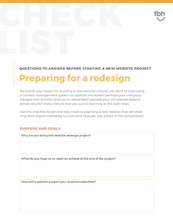 Website planning checklist cover
